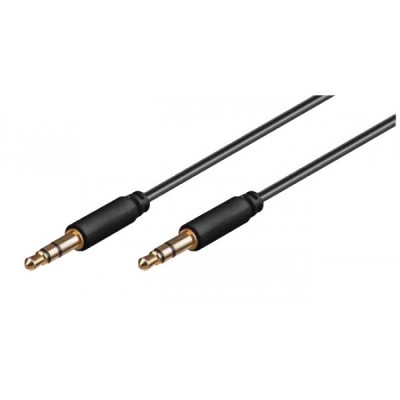 AUX кабель Jack 3.5 мм – 0.5 м чорний AWM 110-02