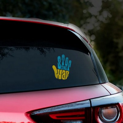 Наклейка на авто Stop War 9*12см + монтажна плівка