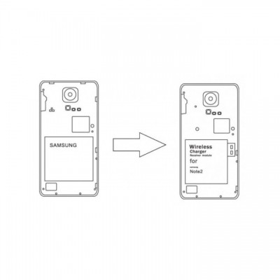 Модуль для бездротової зарядки ACV 240000-25-05 Inbay для Samsung Galaxy Note 2 (установка під кришку)