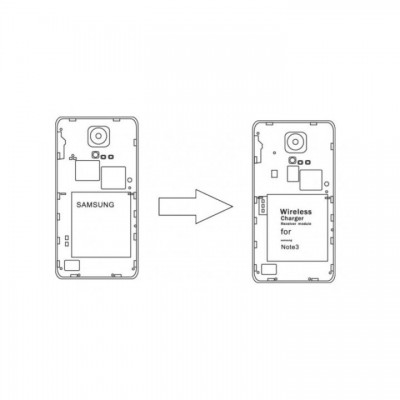 Модуль для бездротової зарядки ACV 240000-25-06 Inbay для Samsung Galaxy Note 3 (установка під кришку)