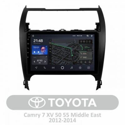 Штатна магнітола AMS T1010 3+32 Gb Toyota Camry 7 XV 50 55 Middle East 2012-2014 10″