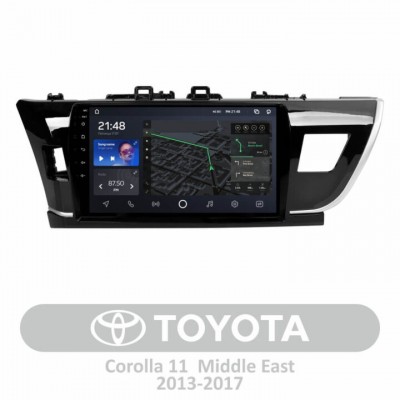 Штатна магнітола AMS T1010 3+32 Gb Toyota Corolla 11 Middle East 2013-2017 (A) 10″