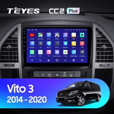 Штатна магнітола Teyes CC2 PLUS 6+128 Gb Mercedes-Benz Vito 3 W447 2014-2020 10″