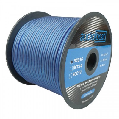 Акустичний кабель мідний AudioBeat SCC16 1.5мм2 бухта 50м