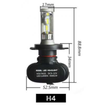 Світлодіодні лампи SIGMA LED S1 H4 H/L 6500K 8000Lm CSP