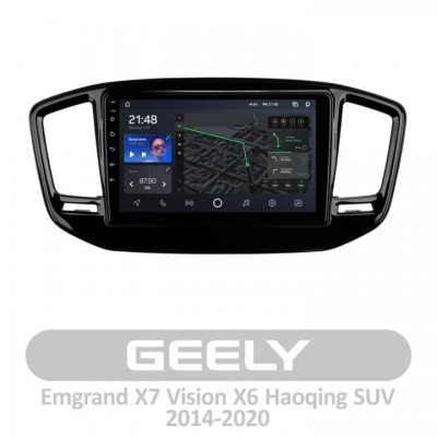 Штатна магнітола AMS T910 3+32 Gb Geely Emgrand X7 Vision X6 Haoqing SUV 2014-2020 9″