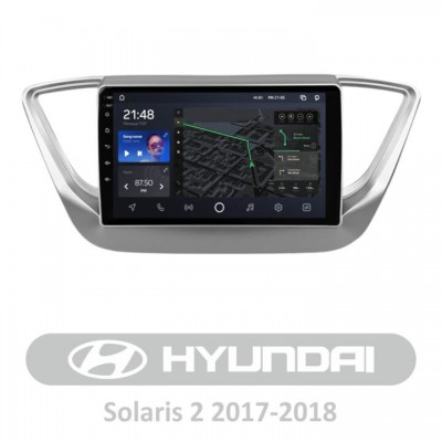 Штатна магнітола AMS T910 3+32 Gb Hyundai Solaris 2 2017-2018 (B) 9″
