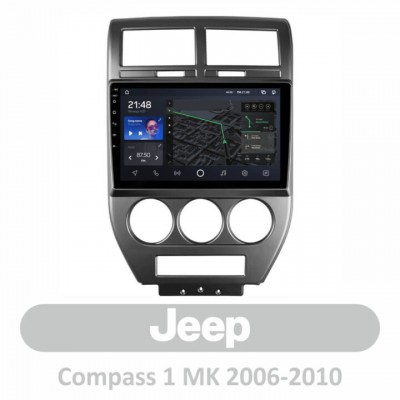 Штатна магнітола AMS T1010 3+32 Gb Jeep Compass 1 MK 2006-2010 10″