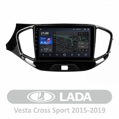 Штатна магнітола AMS T1010 3+32 Gb LADA Vesta Cross Sport 2015-2019 10″