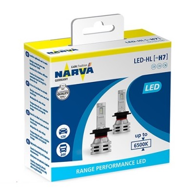 LED лампи Narva Range Performance LED H7 6500K 24W 12/24V 18033 (2 шт.)