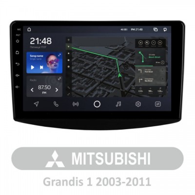 Штатна магнітола AMS T910 3+32 Gb Mitsubishi Grandis 1 2003-2011 9″