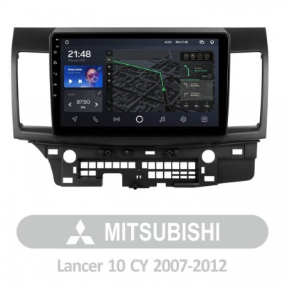 Штатна магнітола AMS T1010 3+32 Gb Mitsubishi Lancer 10 CY 2007-2012 (A) 10″