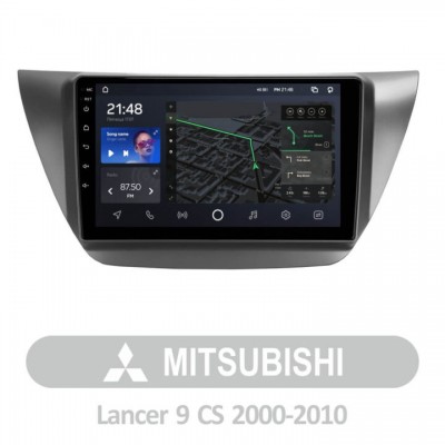 Штатна магнітола AMS T910 3+32 Gb Mitsubishi Lancer 9 CS 2000-2010 9″