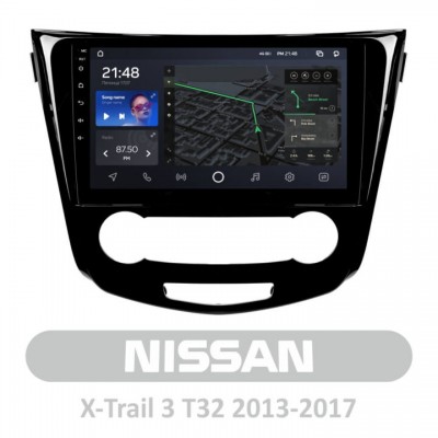 Штатна магнітола AMS T1010 3+32 Gb Nissan X-Trail 3 T32 2013-2017-Manual air conditioning (B) 10″