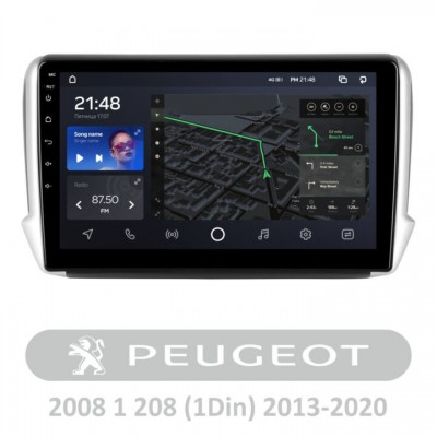 Штатна магнітола AMS T1010 3+32 Gb Peugeot 2008 1 208 (1Din) 2013-2020 10″