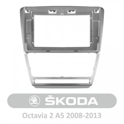 Штатна магнітола AMS T1010 3+32 Gb Skoda Octavia 2 A5 2008-2013 10″ Silver