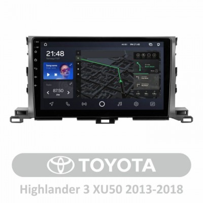 Штатна магнітола AMS T1010 3+32 Gb Toyota Highlander 3 XU50 2013-2018 (A) 10″