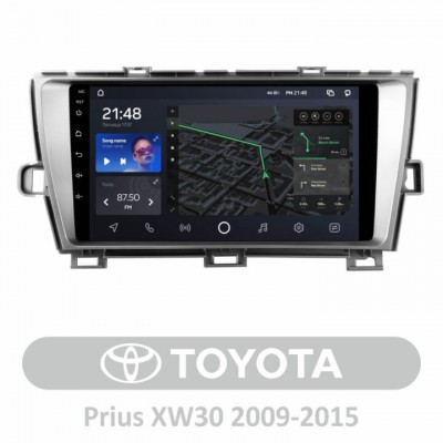 Штатна магнітола AMS T910 3+32 Gb Toyota Prius XW30 2009-2015 9″
