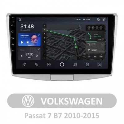 Штатна магнітола AMS для Volkswagen Passat 7 B7 2010-2015 T1010 3+32 Gb 10″